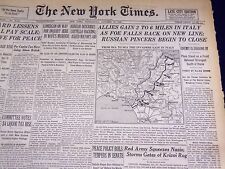 1943 OCTOBER 27 NEW YORK TIMES - ALLIES GAIN 2 TO 6 MILES IN ITALY - NT 1910 picture