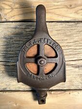 Vintage Wooden Pulley V.L. Ney Co. Canton Ohio 9.5” Antique Nice picture