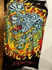 Ed Hardy Vintage Tiger Flames Beach Towel picture