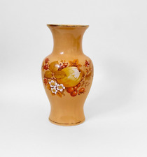 70s Vintage Vase Sadler England Autumn Gold Series Porcelain Flower Vase Table picture