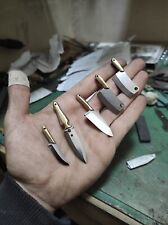 LOT OF 5 PCS ANTIQUE BRASS HANDLE D2 STEEEL HUNTTING KNIFE picture