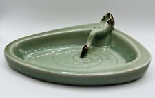 Chinese Craftsmen Art Deco Modern Trinket Dish  Goose Swan Fishing Retro picture