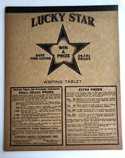 Vintage LUCKY STAR Lined Paper Notebook NOS 14 Pages Western Tablet Co 1940s USA picture