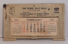 Vintage Metal Desk Calendar 1959 Advertising Insurance Muskogee, Oklahoma picture