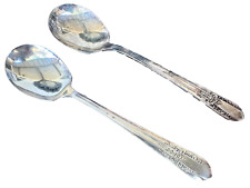 2 Sugar Shell Serving Spoons Reflection Rogers 1939 International Silverplate 6