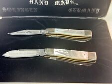 Bulldog Brand Germany Pearl Gunstock Jack Knife Set NEW in Box 1 980-81 RARE picture