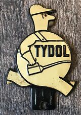 ORIGINAL 1930-1940's TYDOL Gas Oil Man Advertisement License Plate Topper Sign picture