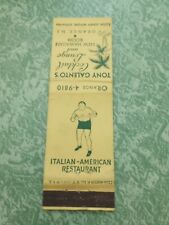 Vintage Matchbook Ephemera Collectible A33 Orange New Jersey Galento Tiki picture