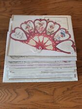 Turn Of The Century Fan Greetings Vintage Old Print Factory Repo Lot Of 10 picture