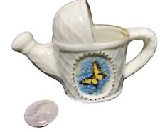 Ceramic Watering Can Yellow Butterfly picture