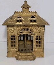 Antique KENTON STATE BANK Building Cast Iron Toy Still Bank picture