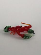 Miniature Collectibles Glass Animals Red Lobster Figurine picture