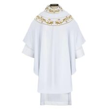 Chasuble Torino Collection White Vestment Church Supplies New picture