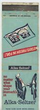 Alka Seltzer No Matter What Stomach Shape Antique Matchbook Cover D-6 picture