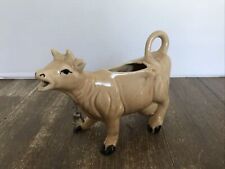 Creamer Cow Bell Ceramic Pitcher Brown VTG Farmhouse Classic Country picture