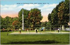 c1940s PORT HURON, Michigan Postcard 