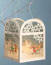 Bethany Lowe Snowman TIN Lantern Vintage-Style Christmas Lights Up Electric picture