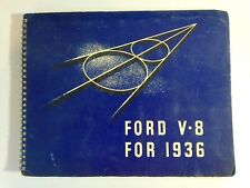 Original 1936 Ford V8 Dealer Showroom Album Brochure Car Salesman picture