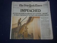 2021 JANUARY 14 NEW YORK TIMES - TRUMP IMPEACHED FOR SECOND TIME picture