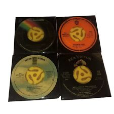 SET Of 4 DRINK Cork Back COASTERS 45 RPM  RECORD LABELS Linda Ronstadt picture