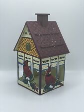 Lenox 'For The Holidays' Winter Greetings Toleware Cardinal Birdhouse Votive picture