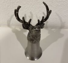 Jägermeister Bar Shot Glass - Deer Stag Buck Elk Head - Pewter & Stainless Metal picture