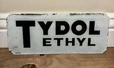 Vintage Tydol Ethyl Gas Oil Ad Glass Veedol Sign For Wayne Gas Pump 10