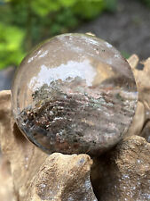 Large Lodolite Clear Quartz Crystal Ball Scenic With Stand AAA+ 115g 48.4mm 26 picture