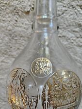 Rare 1893 Chicago Worlds Fair  Glass Liquor Bottle Gold Circles Columbus Thick picture