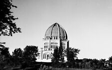 Vintage Old 1940s Photo Negative of BAHAI Temple of Worship in Wilmette Illinois picture