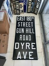 BRONX NY NYC SUBWAY ROLL SIGN GUN HILL ROAD DYRE AVE WILLIAMSBRIDGE WHITE PLAINS picture