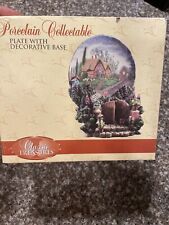 porcelain classic treasures collectable plate with decorative base In Box picture