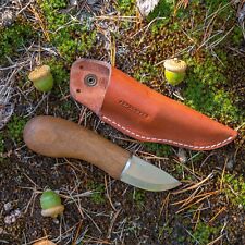BPS Knives MK1S Small Pocket Stainless Steel Mushroom Knife with Leather Sheath picture
