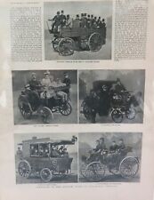 Superb 1895 Page ex The Graphic. Steam & Petrol Horseless Vehicles of The Future picture