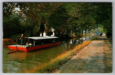 Postcard  Barge Ride Delaware Canal New Hope Bucks County Penna.    A 23 picture