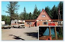 c1950's Pine Springs Koa Langlois Oregon OR, Cars Truck Dual View Postcard picture