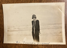 Vintage 1920s St. Augustine Beach Florida Pretty Woman Lady Fashion Photo P3g6 picture
