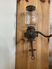 Antique Arcade Crystal No. 3 Coffee Grinder Cast Iron Wall Mount Mill picture