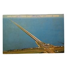 Postcard Lake Pontchartrain Causeway World's Longest Bridge New Orleans LA picture