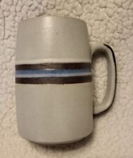 Otagiri Horizon Stoneware Japan Tall Tankard Stein Mug Blue Brown Grey Glaze picture
