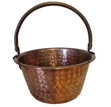 Vintage Brass Flower Pot Planter Box Copper Pot Bucket. Pot w 7 1/2 t 3 1/2 picture