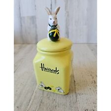 Harrods Easter canister bunny rabbit spring yellow Knightsbridge vintage unique picture