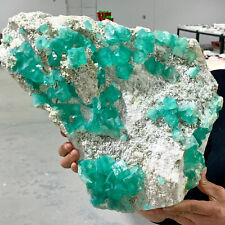 22LB Rare transparent Green cubic fluorite mineral crystal sample / China picture