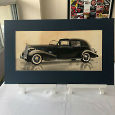 1937 Cadillac Advertising Artwork Art Illustration - Authentic Hand Drawing  picture