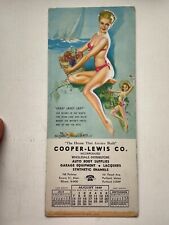 August 1949 Vertical Pinup Girl Blotter by KO Munson- Great Lakes Lady picture
