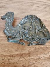 Vintage Brass Camel Trinket Dish Ash Tray Ashtray Heavy Molded  picture