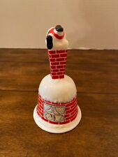 Christmas Santa Stuck in Red Brick Chimney Bell Bone China Porcelain VTG 8” S2 picture