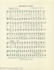 DARTMOUTH COLLEGE Song c 1903 