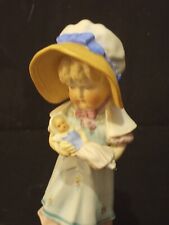 German Bisque Figurine Girl Holding Doll Kate Greenaway Early 1900s W/Provenance picture