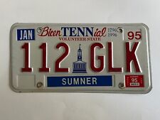 1995 Tennessee License Plate Natural Sticker Sumner County picture